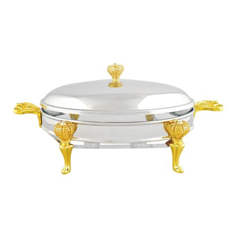 Onemore Oval Casserole Serving Glass Dish - Buffet Food Warmer, 3 Liter, KC300SW