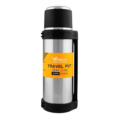 WAYA Portable Stainless Steel Thermos Water Bottle, 1700ml, Silver, (HY13) 0001248