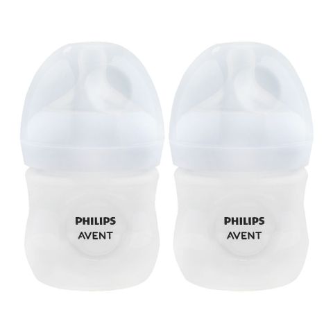 Avent Natural Response Baby Feeding Bottle, For 0m+, 125ml Each, 2-Pack, SCY900/02