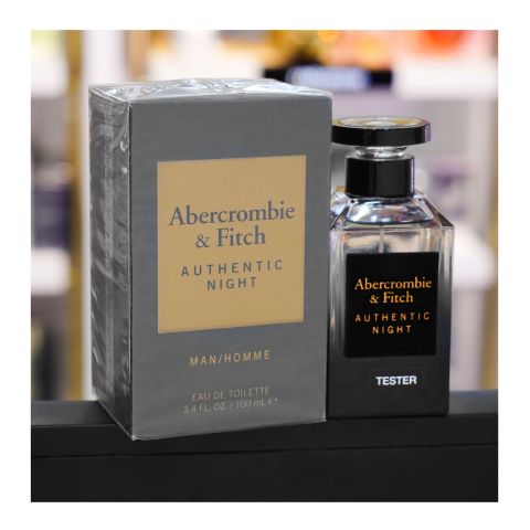 Abercrombie & Fitch Authentic Night Perfume, Eau de Toilette, For Men, 100ml