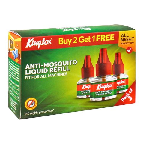 Kingtox Anti-Mosquito Liquid Refill, Fit For All Machines, 3-Pack