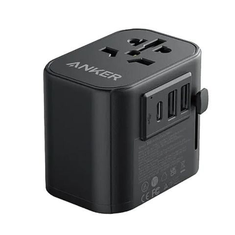 Anker 4in1 Travel Adapter (30W, 2xUSB-A & 1xUSB-C Ports), Black, A9212K11