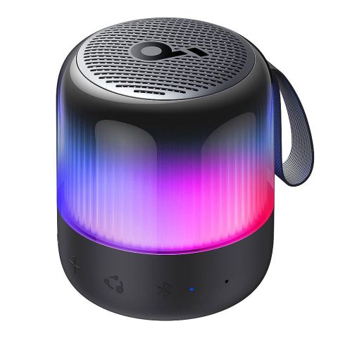 Anker SoundCore Glow Mini Portable Bluetooth Speaker, 12H Playtime, IP67 Waterproof, Black, A3136011