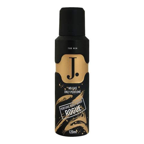 J. Rogue No Gas Perfume Body Spray, For Men, 120ml