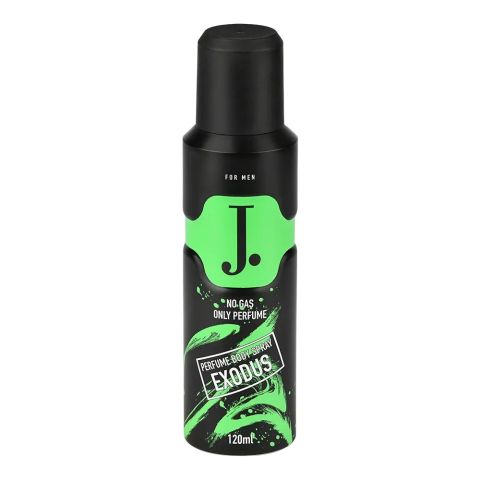 J. Exodus No Gas Perfume Body Spray, For Men, 120ml