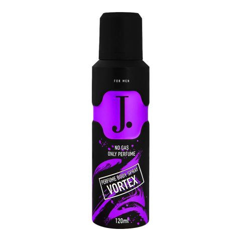 J. Vortex No Gas Perfume Body Spray, For Men, 120ml