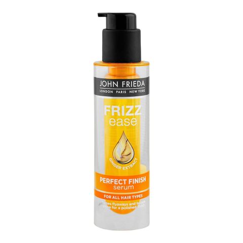 John Frieda Frizz Ease Perfect Finish Hair Serum with Ginger Extract, For All Hair Types, 50ml