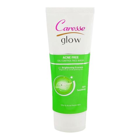 Caresse Glow Acne Free Oil Control Face Wash, For Oily & Acne Prone Skin, 100ml