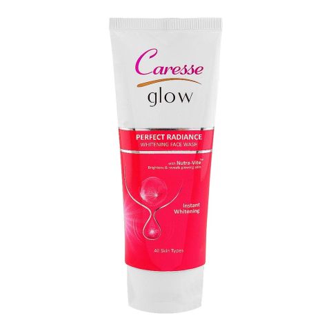 Caresse Glow Perfect Radiance Whitening Face Wash, For All Skin Types, 100ml