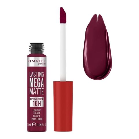 Rimmel Lasting Mega Matte Upton 16H Liquid Lipstick, 7.4ml, 940 Rock Me Purple