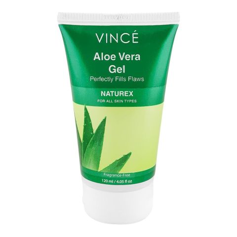 Vince Naturex Aloe Vera Gel, Fragrance-Free, For All Skin Types, 120ml