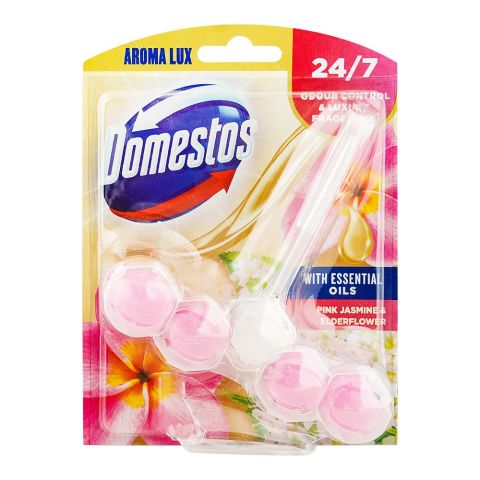 Domestos Pink Jasmine & Elderflower Toilet Block, 55g
