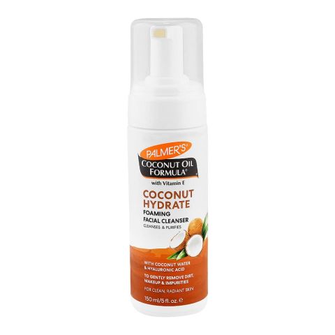 Palmer's Coconut Oil Formula Hydrating Foaming Facial Cleanser, Vitamin E, 150ml