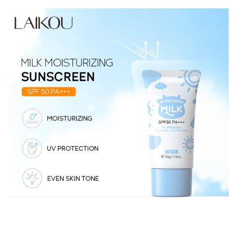 Laikou Milk Moisturizing Sunscreen, UV Protection,  SPF50, PA+++, 50g, LK91378G