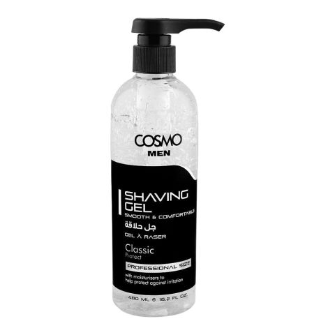 Cosmo Men Classic Protect Shaving Gel, 480ml