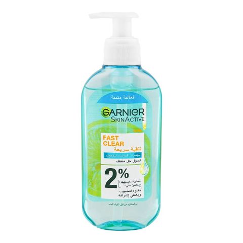 Garnier SkinActive Fast Clear Gel Face Wash with Salicylic Acid, 200ml