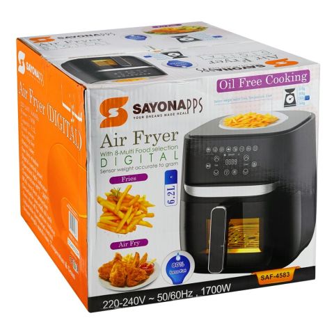 Sayona Air Fryer, 1700W, 6.2 Liter, SAF4583