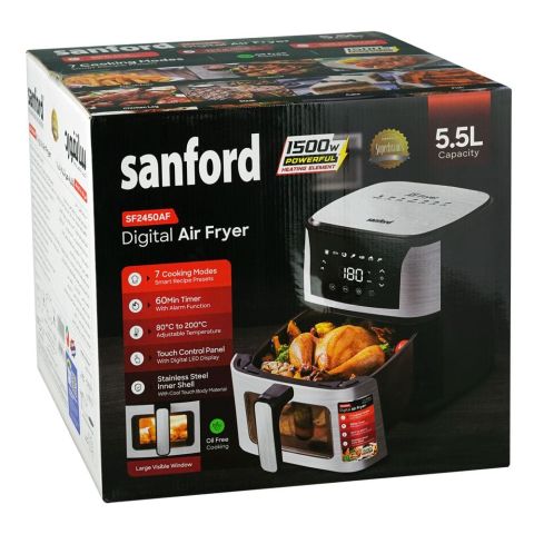 Sanford Digital Air Fryer, 1500W, 5.5 Liter, SF2450AF