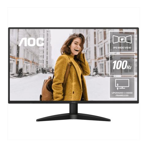 AOC 27" 3-Sided Frameless IPS LED Monitor, Adaptivesync, 100Hz, 27B36H