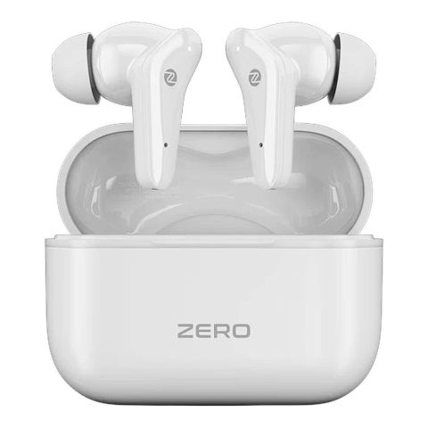 Zero Vibe Z Buds Wireless Earbuds, 40H Playtime, IPX4 Waterproof, Pearl White