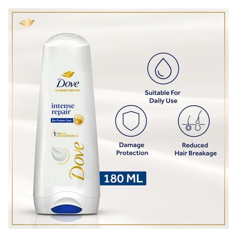 Dove Intense Repair Bio Protein Care Conditioner, For Damaged Hair, 180ml