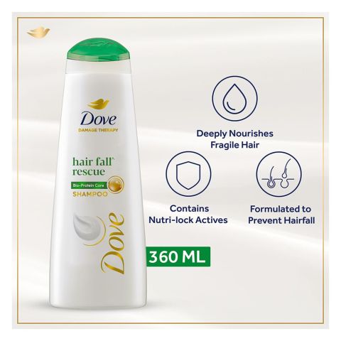 Dove Hair Fall Rescue Bio Protein Care Shampoo, For Weak Hair, 360ml
