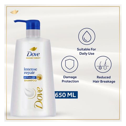 Dove Intense Repair Bio Protein Care Shampoo, For Damaged Hair, 650ml