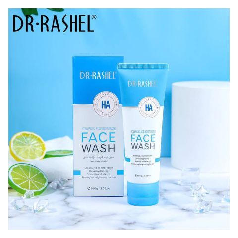 Dr. Rashel Hyaluronic Acid Moisturizing & Smoothing Face Wash, For All Skin Types, 100g