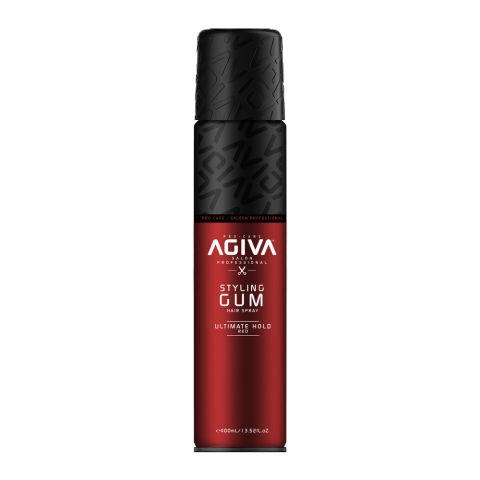 Agiva Professional Styling Gum Hair Spray, Ultimate Hold, Red, 400ml