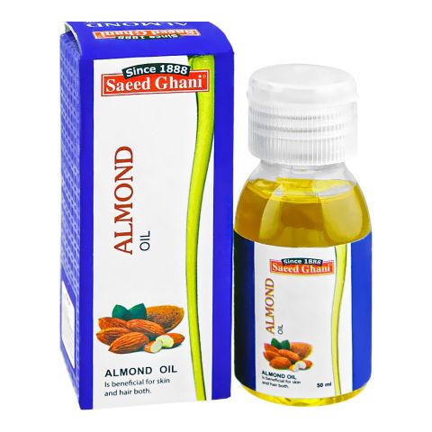 Saeed Ghani Almond Oil, For Hair Growth & Skin Hydration, 50ml
