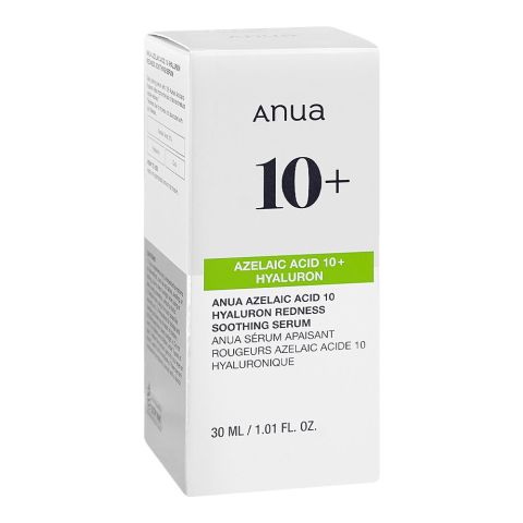 Anua Azelaic Acid 10+ Hyaluron Redness Soothing Face Serum, For All Skin Types, 30ml