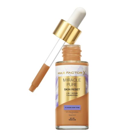 Max Factor Miracle Pure Skin Reset 2in1 Serum Foundation, 30ml,  80-85 Medium