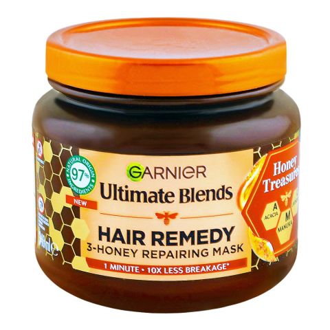 Garnier Ultimate Blends 3-Honey Repairing Hair Mask, 340ml