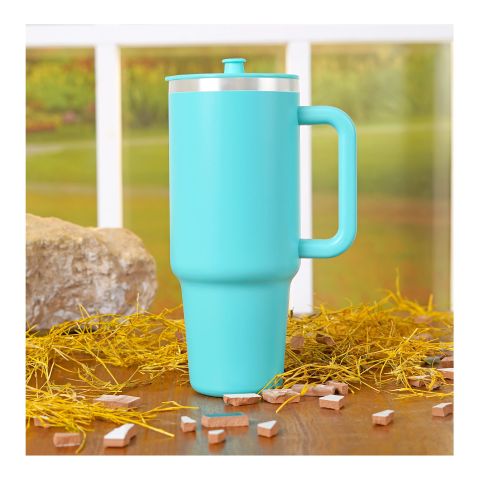 Stainless Steel Insulated Plain Tumbler, Bright Aqua, 900ml