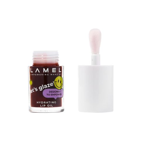 Lamel LET's Glaze Hydrating Lip Oil, 404 Chocolate Cookies