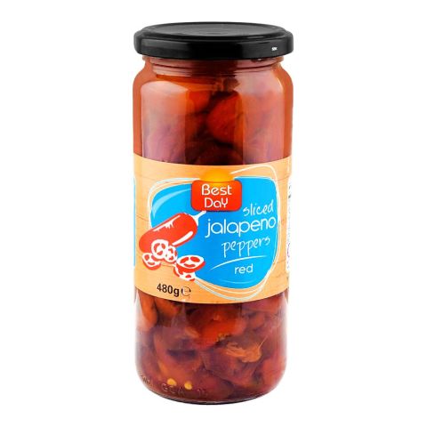 Best Day Sliced Red Jalapeno Peppers, 480g