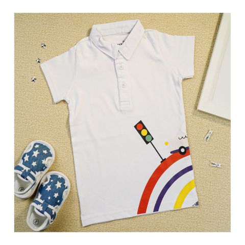 Basix Boys Self Collar Polo T-Shirt, 5983