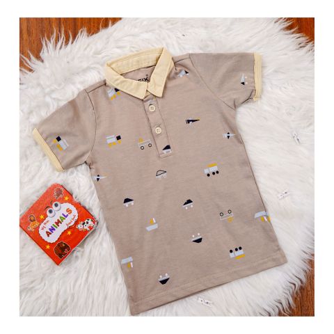 Basix Boys Self Collar Polo T-Shirt, 5982