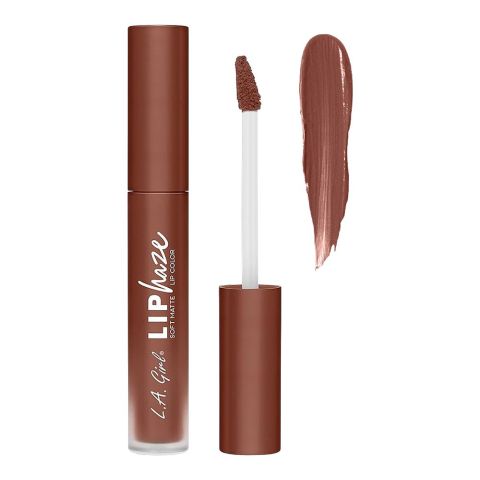 L.A. Girl Lip Haze Soft Matte Lip Color, Liquid Lipstick, 3.3ml, GLC765 Love Me