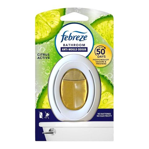 Febreze Bathroom Anti-Mould Odour Air Freshener, Citrus Active Scent, 7.5ml