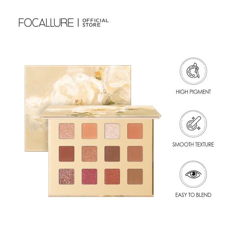 Focallure Jasmine 12 Pan Eyeshadow Palette, FA-321