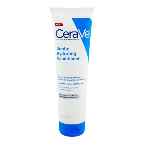 CeraVe Gentle Hydrating Conditioner, Sulfate Free & Color Safe, For All Hair Types, 266ml
