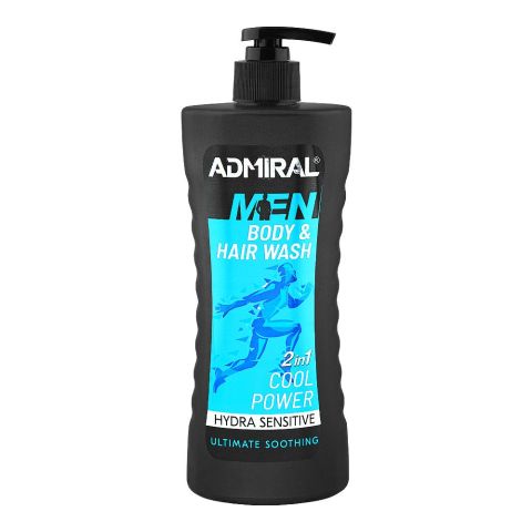 Admiral Men Hydra Sensitive Cool Power 2in1 Body & Hair Wash, 400ml