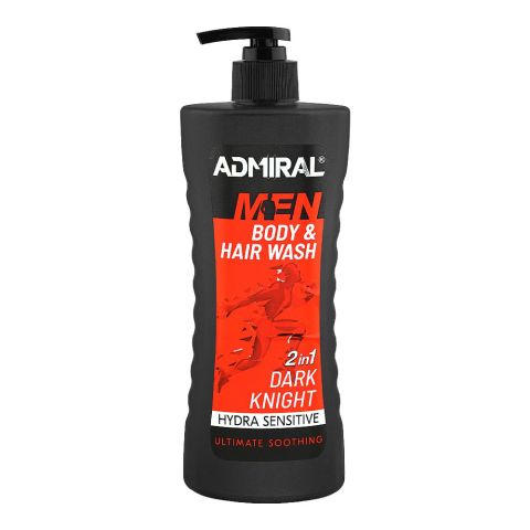 Admiral Men Hydra Sensitive Dark Knight 2in1 Body & Hair Wash, 400ml
