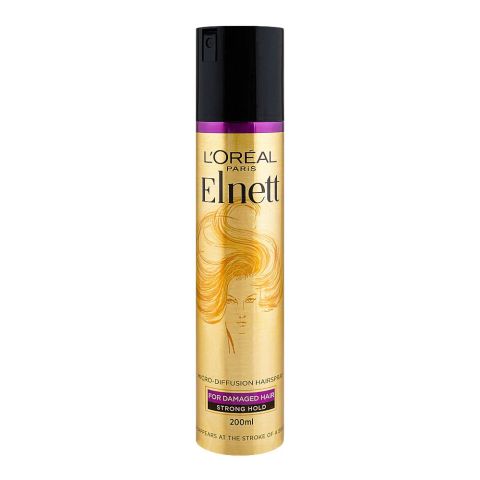 L'oreal Paris Elnett Micro-Diffusion Hair Spray, Strong Hold, For Damaged Hair, 200ml