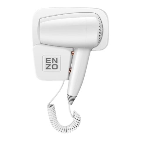 ENZO Professional Wall Mounted Hair Dryer, Compact, Lightweight, Hot & Cold, Auto Shut-Off, EN-6005