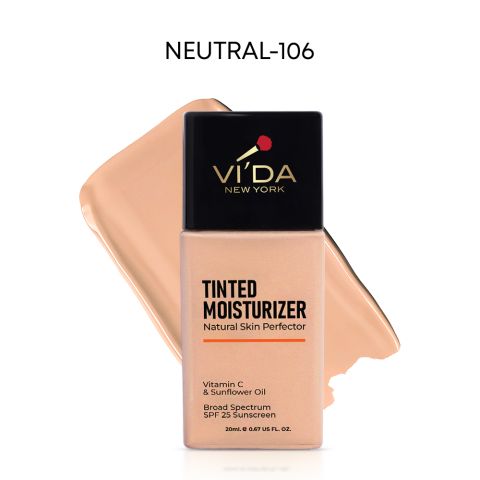 Vi'da New York Tinted Moisturizer with Vitamin C & Sunflower Oil, SPF 25, 20ml, 106 Neutral