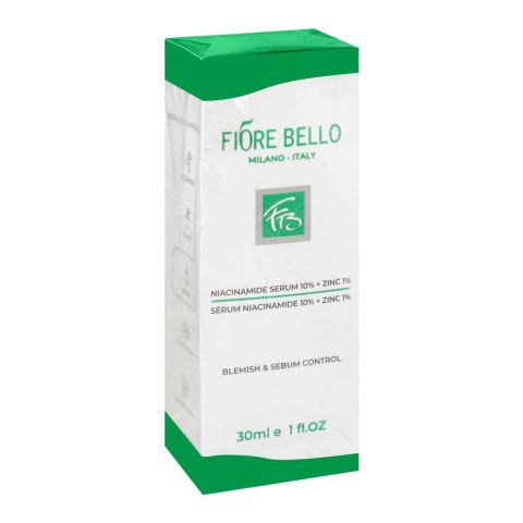 Fiore Bello Niacinamide 10%+Zinc 1% Serum, Blemish & Sebum Control, 30ml