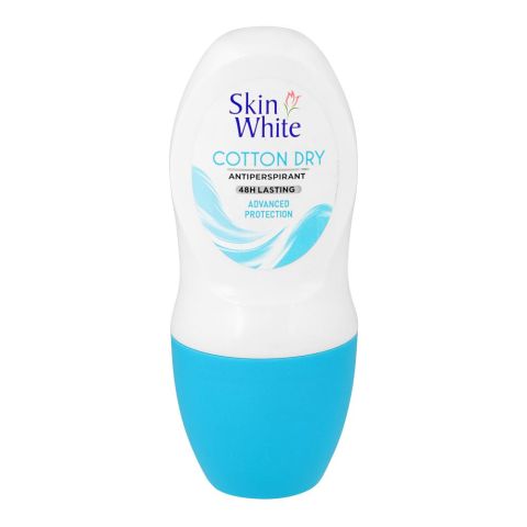 SkinWhite Cotton Dry Antiperspirant Deodorant Roll On, Advanced Protection, 50ml
