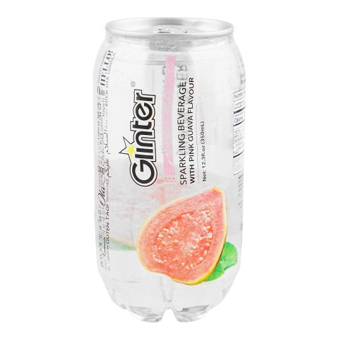 Glinter Pink Guava Sparkling Drink Can, 350ml